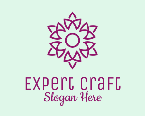 Elegant Purple Flower  logo design