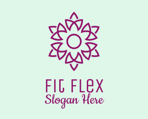 Elegant Purple Flower  logo design