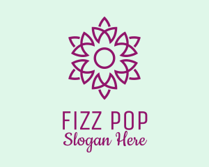 Elegant Purple Flower  logo design