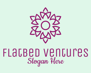 Elegant Purple Flower  logo design