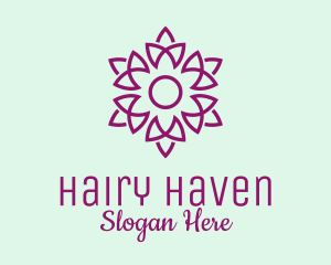 Elegant Purple Flower  logo design