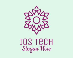 Elegant Purple Flower  logo design