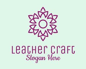 Elegant Purple Flower  logo design