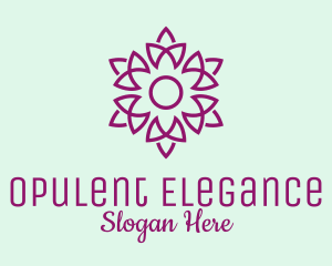 Elegant Purple Flower  logo design