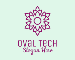 Elegant Purple Flower  logo design