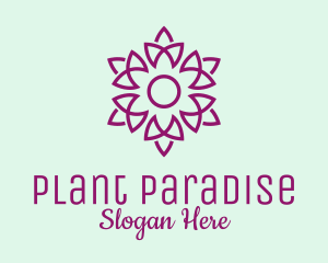 Elegant Purple Flower  logo design