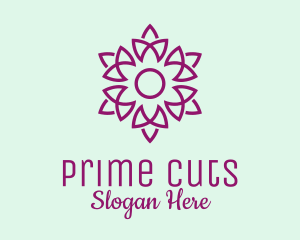 Elegant Purple Flower  logo design