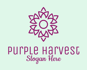 Elegant Purple Flower  logo design