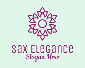 Elegant Purple Flower  logo design