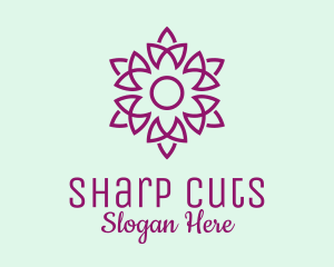 Elegant Purple Flower  logo design