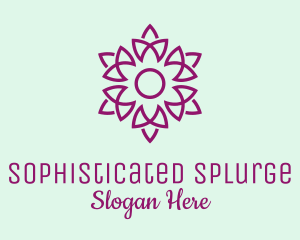 Elegant Purple Flower  logo design