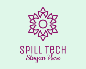 Elegant Purple Flower  logo design