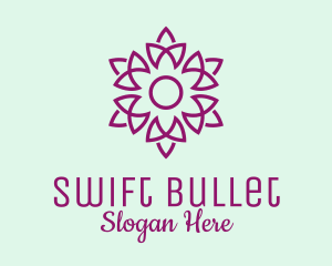 Elegant Purple Flower  logo design