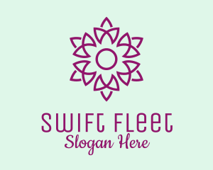 Elegant Purple Flower  logo design