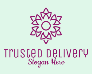 Elegant Purple Flower  logo design