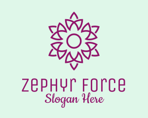 Elegant Purple Flower  logo design