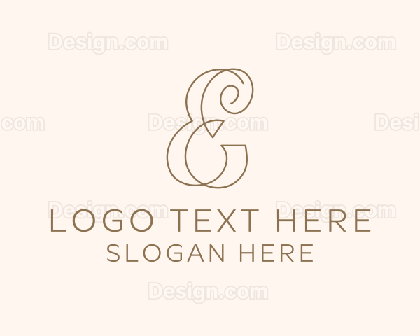 Business Calligraphy letter E Logo