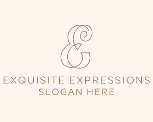 Business Calligraphy letter E logo