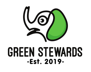 Green Ear Elephant  logo design