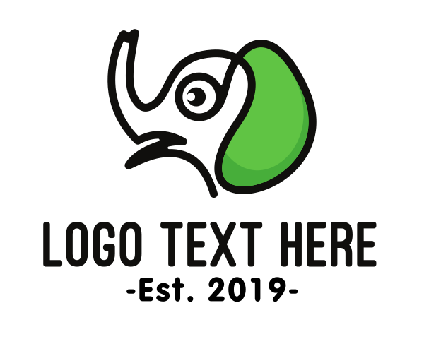 Green Elephant logo example 3
