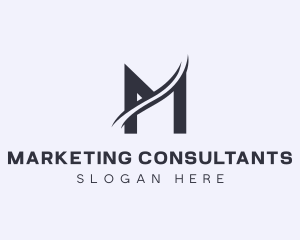 Professional Consulting Company Letter M logo design