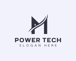 Professional Company Swoosh Letter M logo
