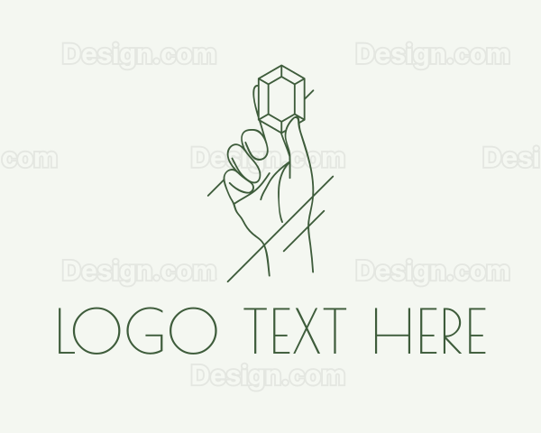 Luxurious Gemstone Hand Logo