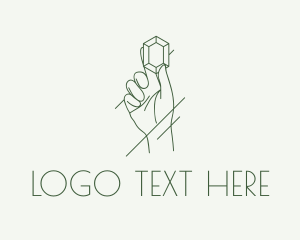 Luxurious Gemstone Hand logo