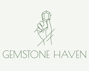 Luxurious Gemstone Hand logo design