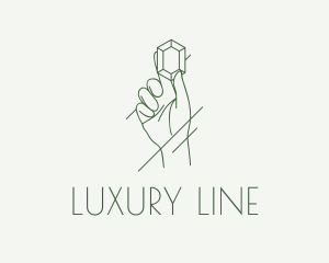 Luxurious Gemstone Hand logo design