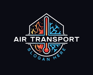 Temperature Airflow HVAC logo design