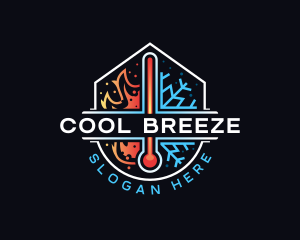 Temperature Airflow HVAC logo design