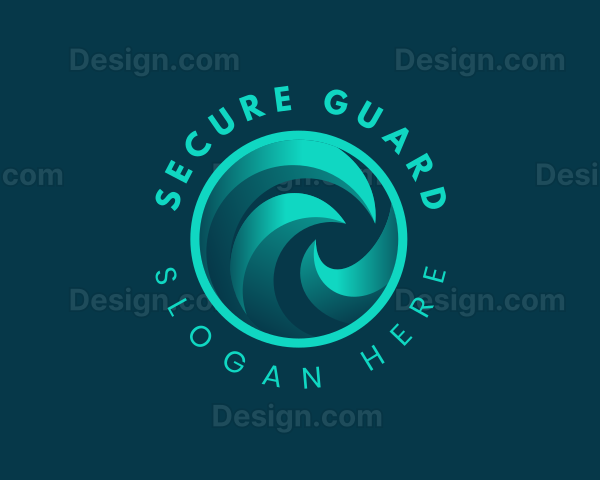 Water Wave Surfing Logo