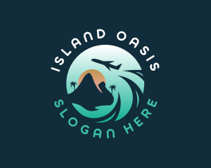 Island Plane Travel logo design