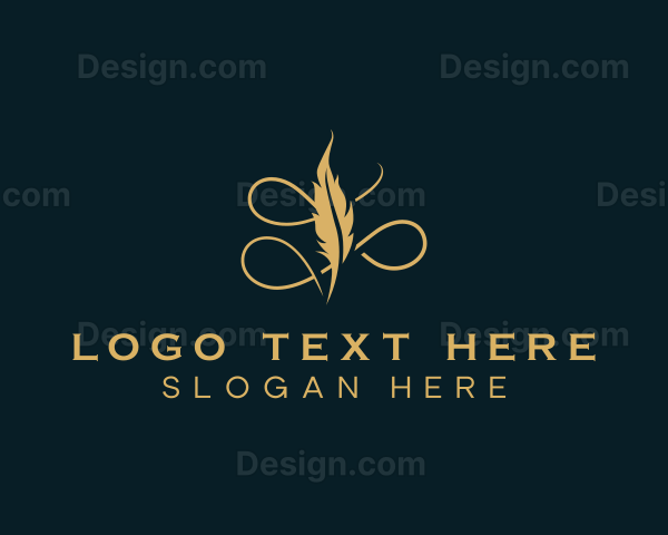 Fancy Feather Pen Logo