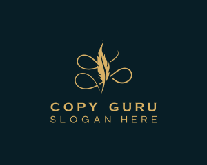 Fancy Feather Pen logo design