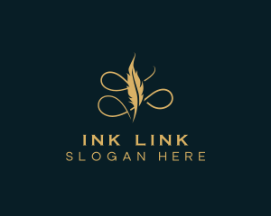 Fancy Feather Pen logo design