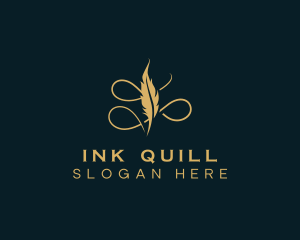 Fancy Feather Pen logo design