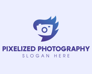 Camera Photography Wings  logo design