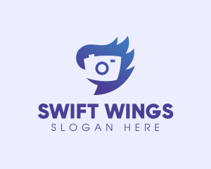 Camera Photography Wings  logo design