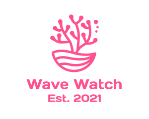 Minimalist Pink Coral  logo