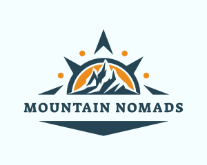 Mountain Peak Compass logo design