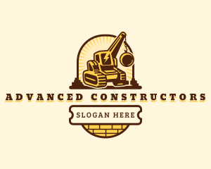 Construction Demolition Wrecker logo design