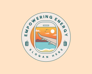 Airplane Flight Travel Tour logo design