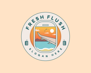 Airplane Flight Travel Tour logo design