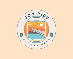 Airplane Flight Travel Tour logo design