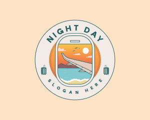 Airplane Flight Travel Tour logo design