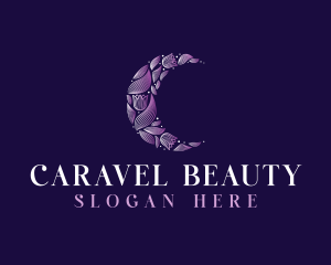 Floral Moon Beauty logo design