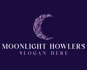 Floral Moon Beauty logo design