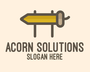 Long Acorn Nut logo design